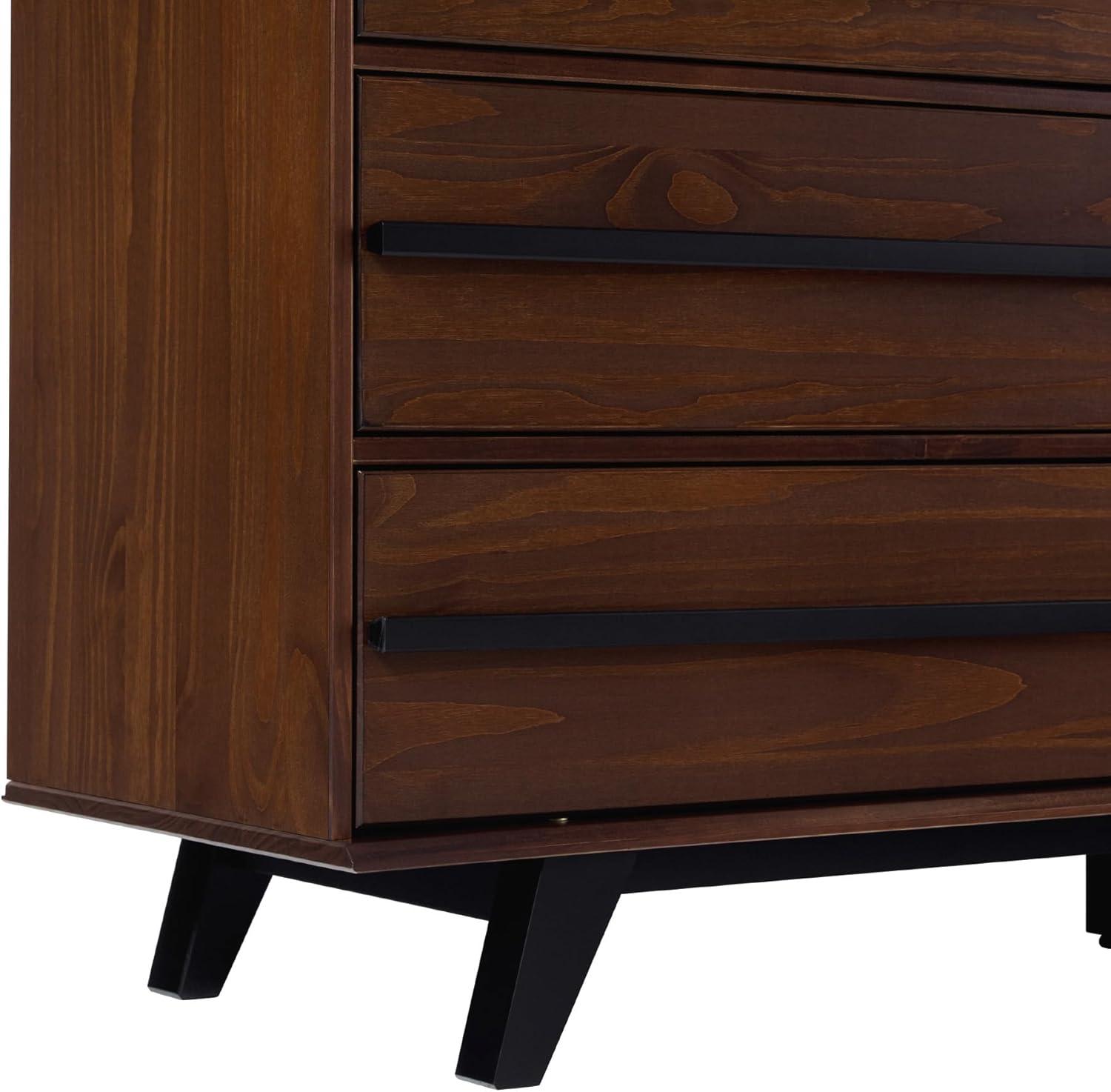 imageWalker Edison Malhia Contemporary Minimalist Solid Wood 6Drawer Dresser 60 Inch Natural Pine60 Inchwalnut