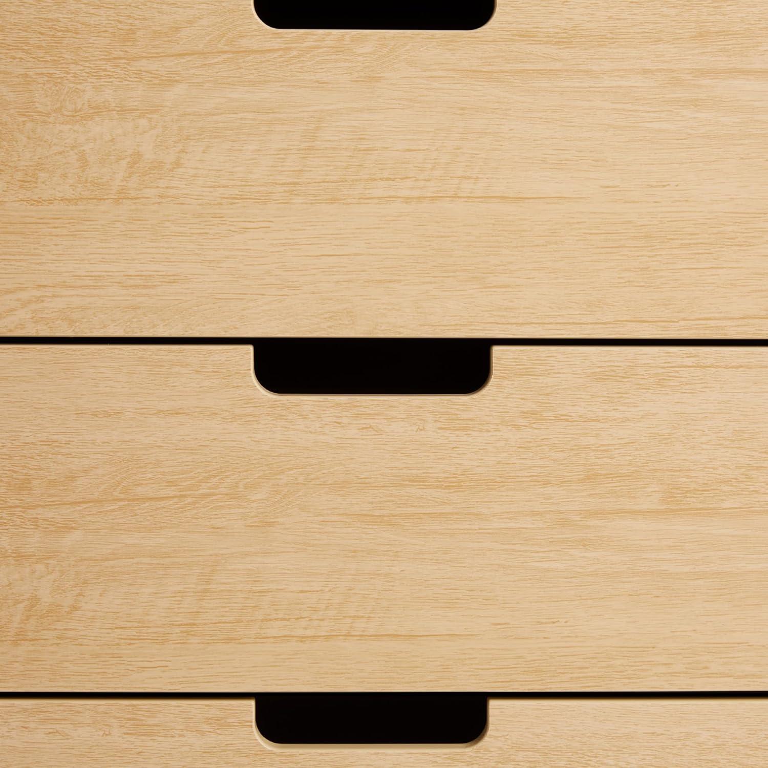 imageWalker Edison Modern 6Drawer Dresser Bedroom Storage Organizer 52 Inch BlackRiviera Cutout