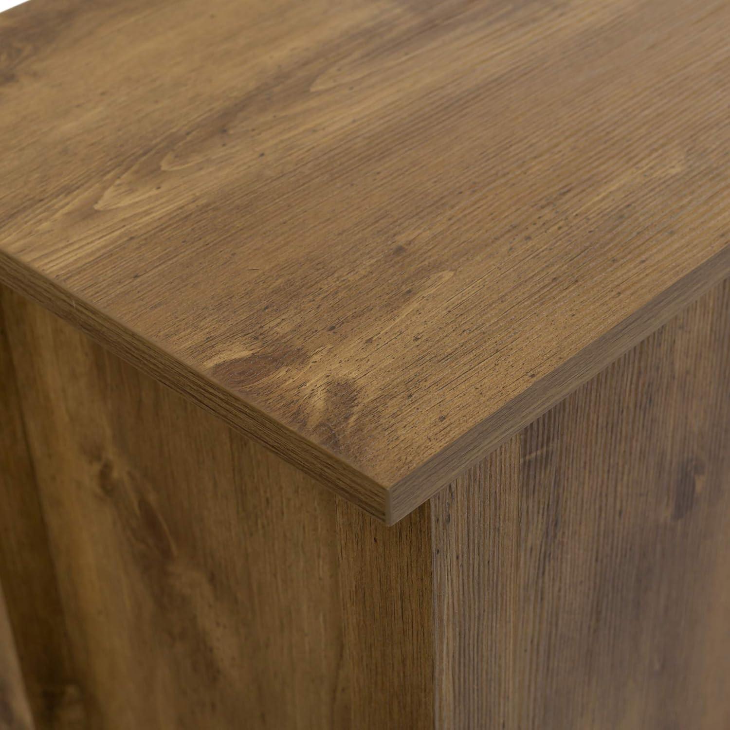 imageWalker Edison Wren Classic 6 Cubby TV Stand for TVs up to 80 Inches 70 Inch BlackBarnwood