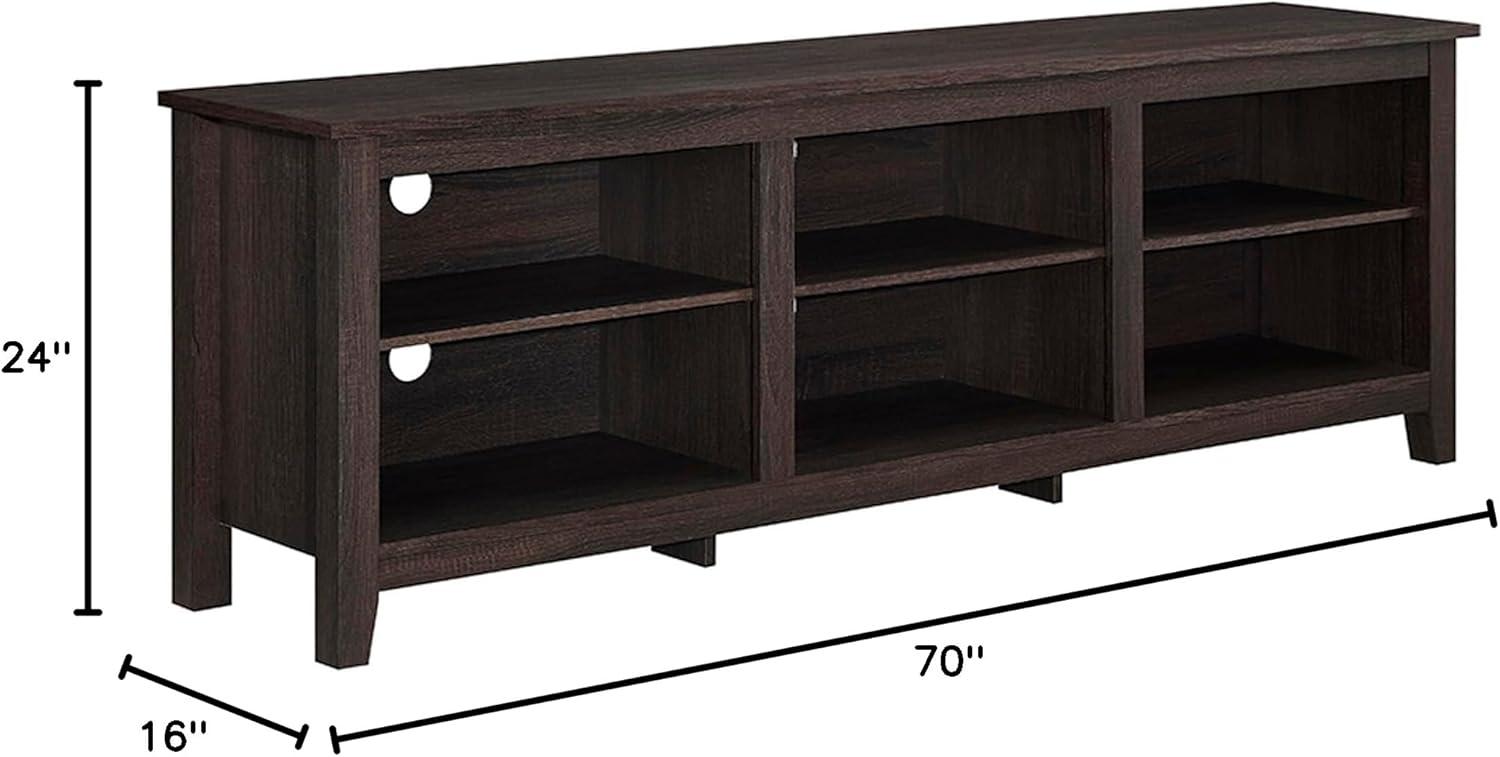imageWalker Edison Wren Classic 6 Cubby TV Stand for TVs up to 80 Inches 70 Inch BlackEspresso