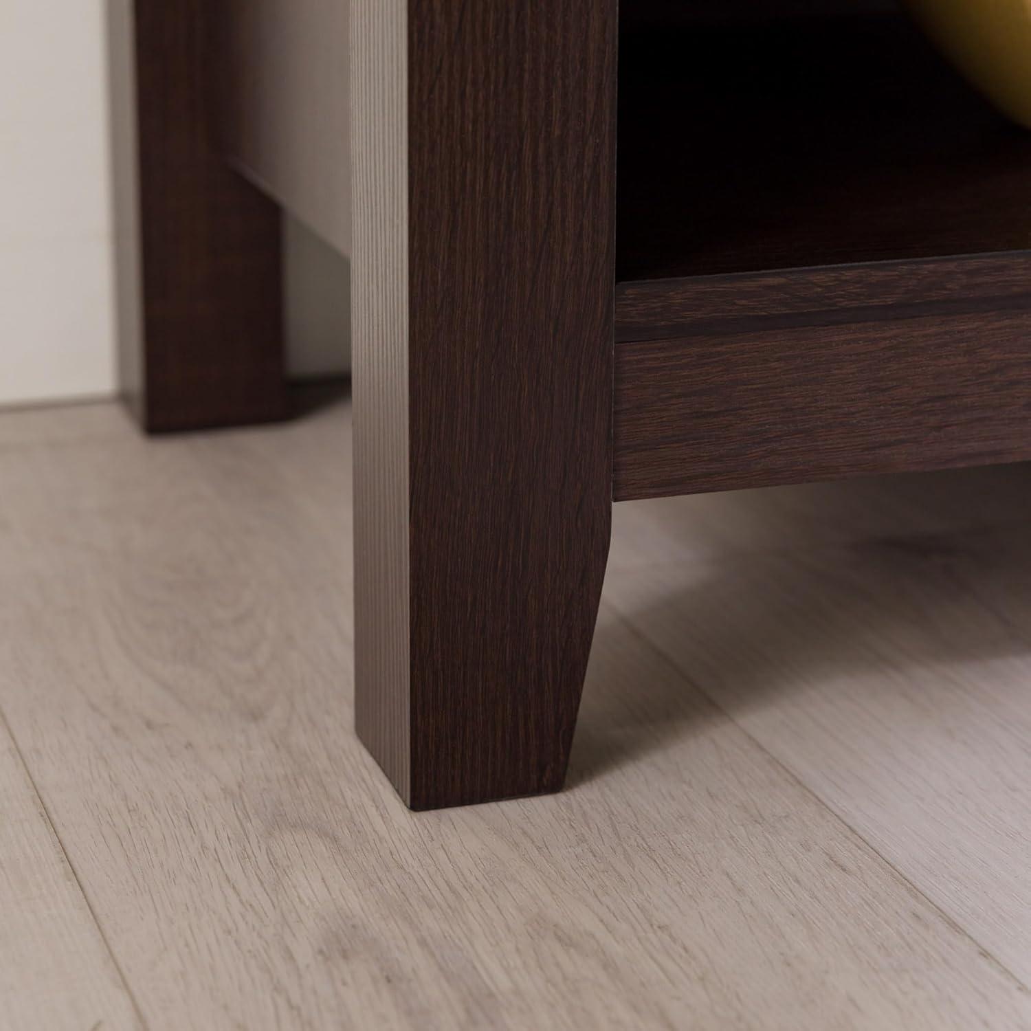 imageWalker Edison Wren Classic TV Console Entertainment Media Stand with Storage for Televisions up to 65 Inches 58 Inch BlackEspresso