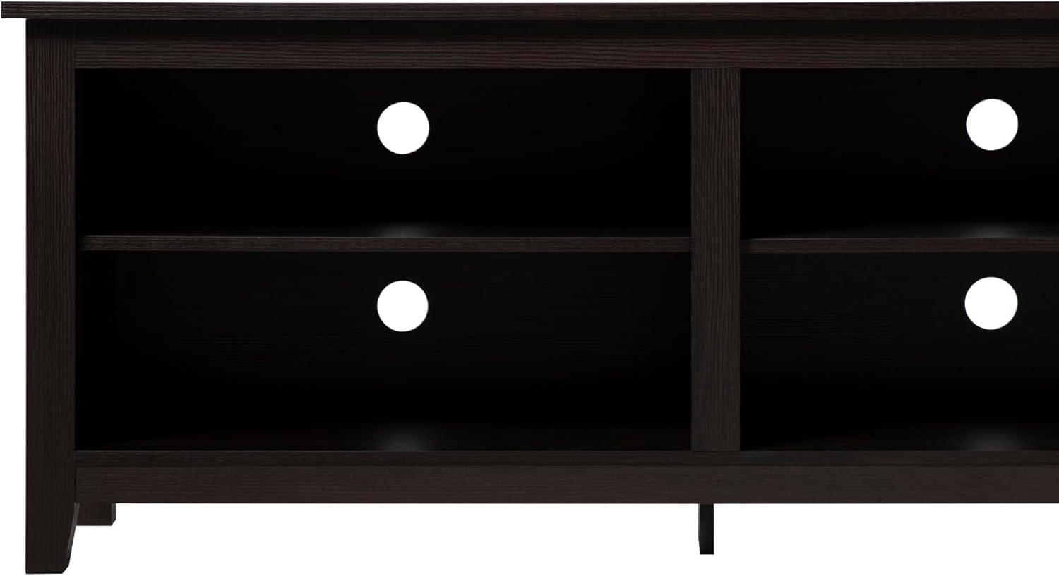 imageWalker Edison Wren Classic TV Console Entertainment Media Stand with Storage for Televisions up to 65 Inches 58 Inch BlackEspresso