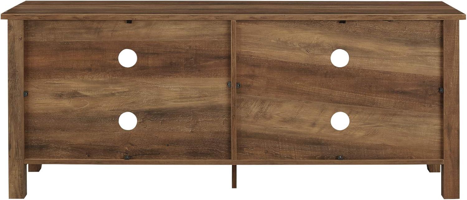 imageWalker Edison Wren Classic TV Console Entertainment Media Stand with Storage for Televisions up to 65 Inches 58 Inch BlackRustic Oak