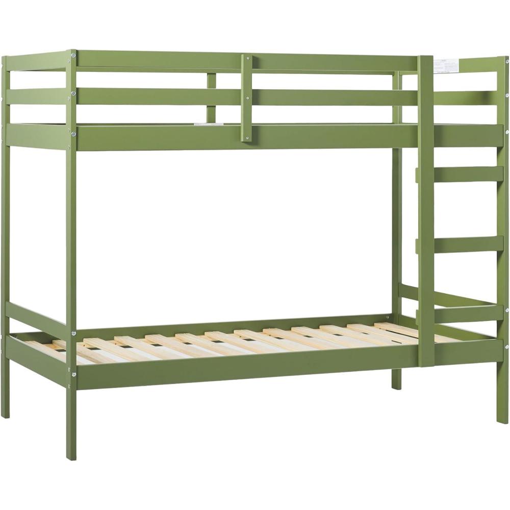 imageWalker Edison Modern TwinSize Childrens Bed Frame Bedroom TwinSize Midnight NavyOlive Green