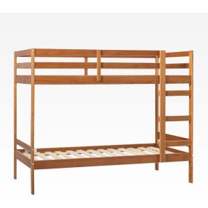 Walker Edison Modern Twin-Size Children’s Bed Frame Bedroom, Twin-Size, Caramel(Caramel)