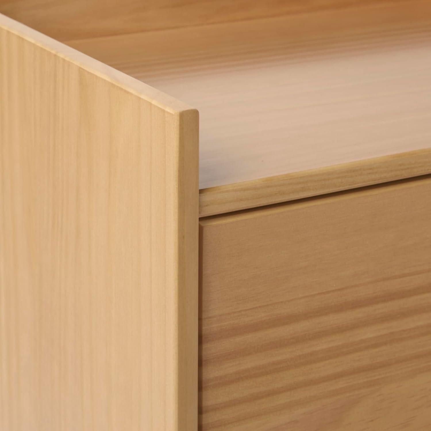 image:imageWalker Edison Blythe MidCentury Modern TrayTop 2Drawer Nightstand 20 Inch CaramelNatural Pine