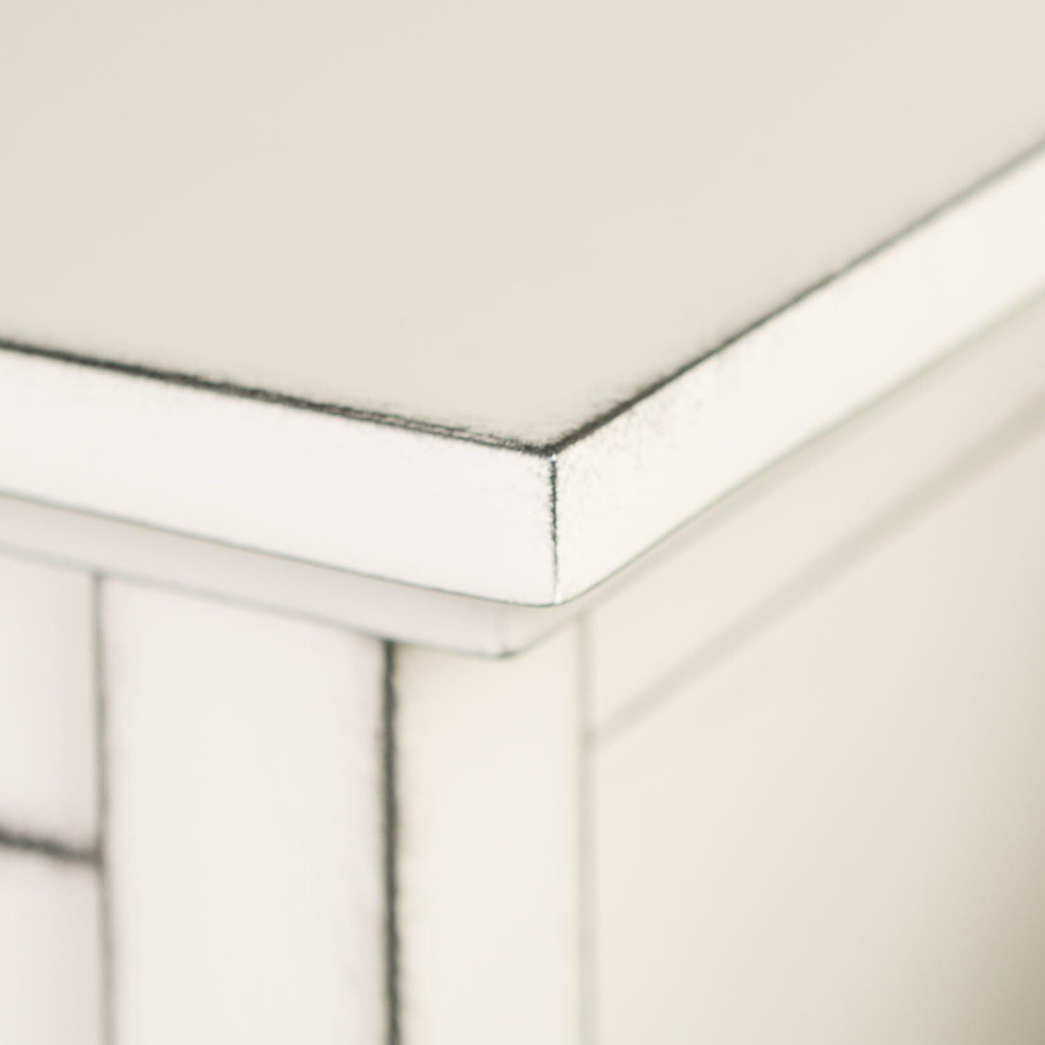 image:imageWalker Edison Charlotte Classic Glass Door Storage Buffet 52 Inch WhiteAntique White
