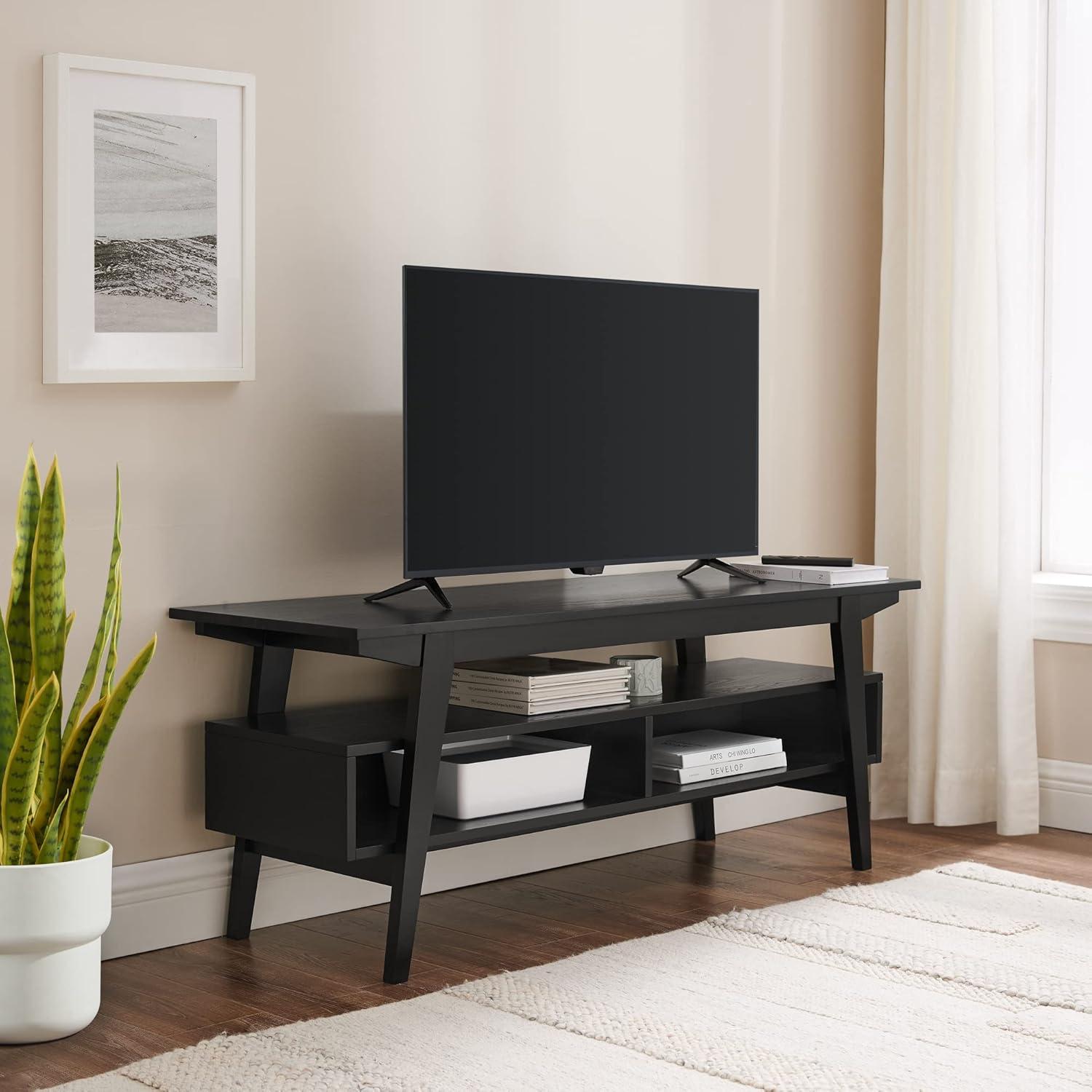 image:imageWalker Edison Sibu Japandi Minimalist TV Stand for TVs up to 55 Inches 47 Inch Black