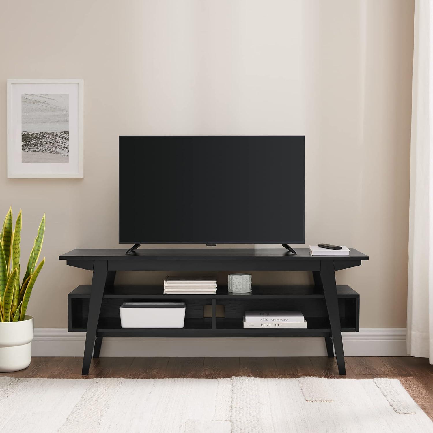 image:imageWalker Edison Sibu Japandi Minimalist TV Stand for TVs up to 55 Inches 47 Inch Black