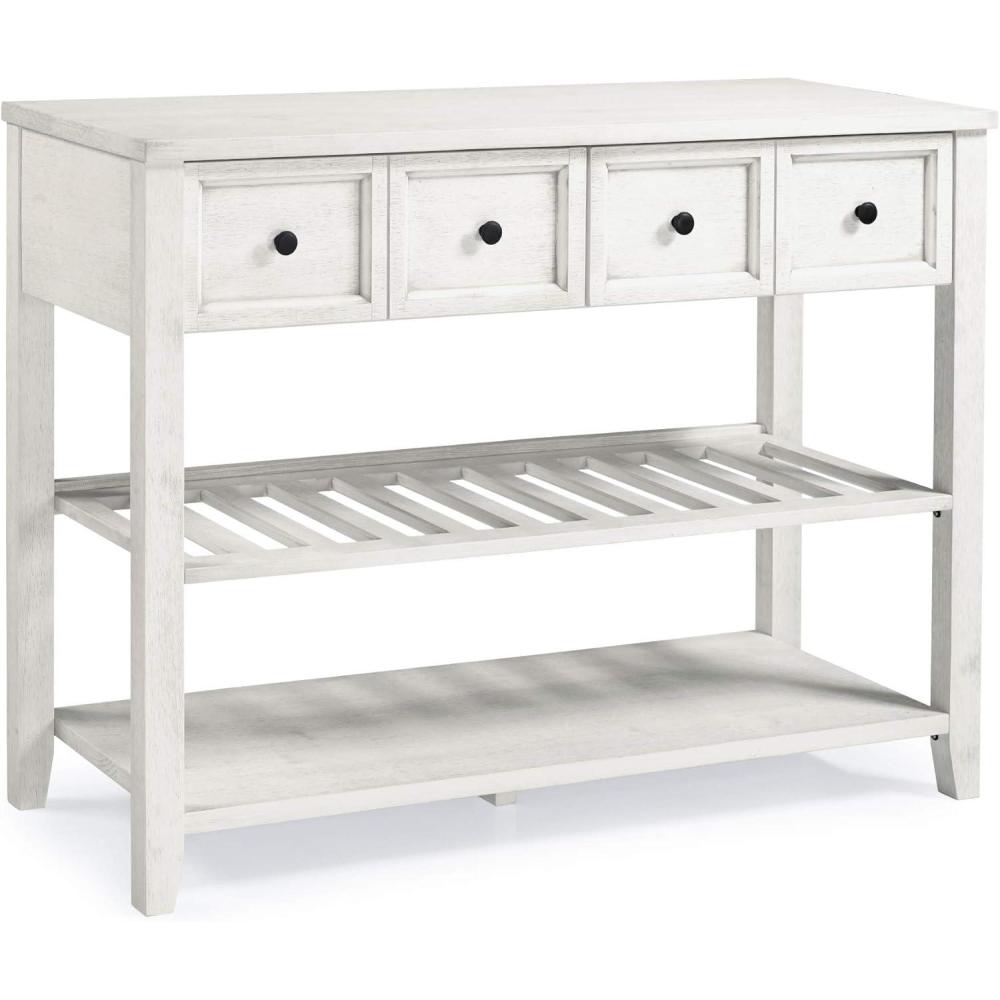 image:imageWalker Edison Modern Farmhouse Wood Buffet Sideboard Entryway Serving Storage Cabinet Doors Dining Room Console 48 Inch White