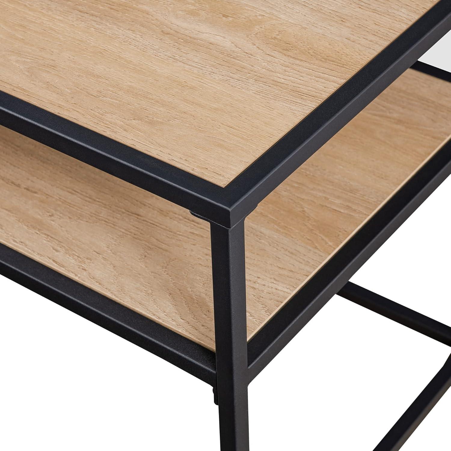image:imageWalker Edison Finley Contemporary Floating Shelf Stand for TVs up to 43 Inches 40 Inch Coastal Oak