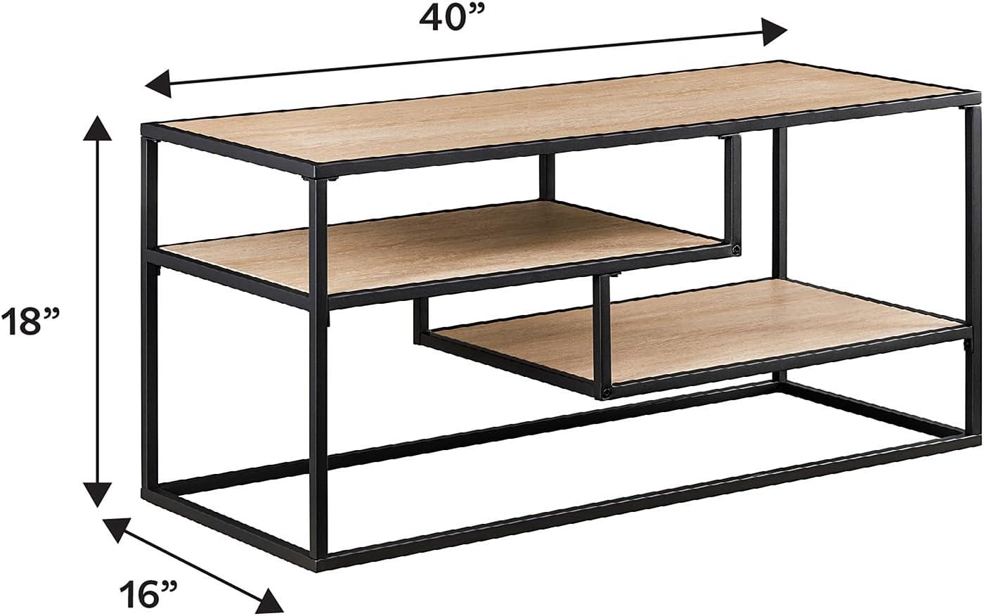 image:imageWalker Edison Finley Contemporary Floating Shelf Stand for TVs up to 43 Inches 40 Inch Coastal Oak