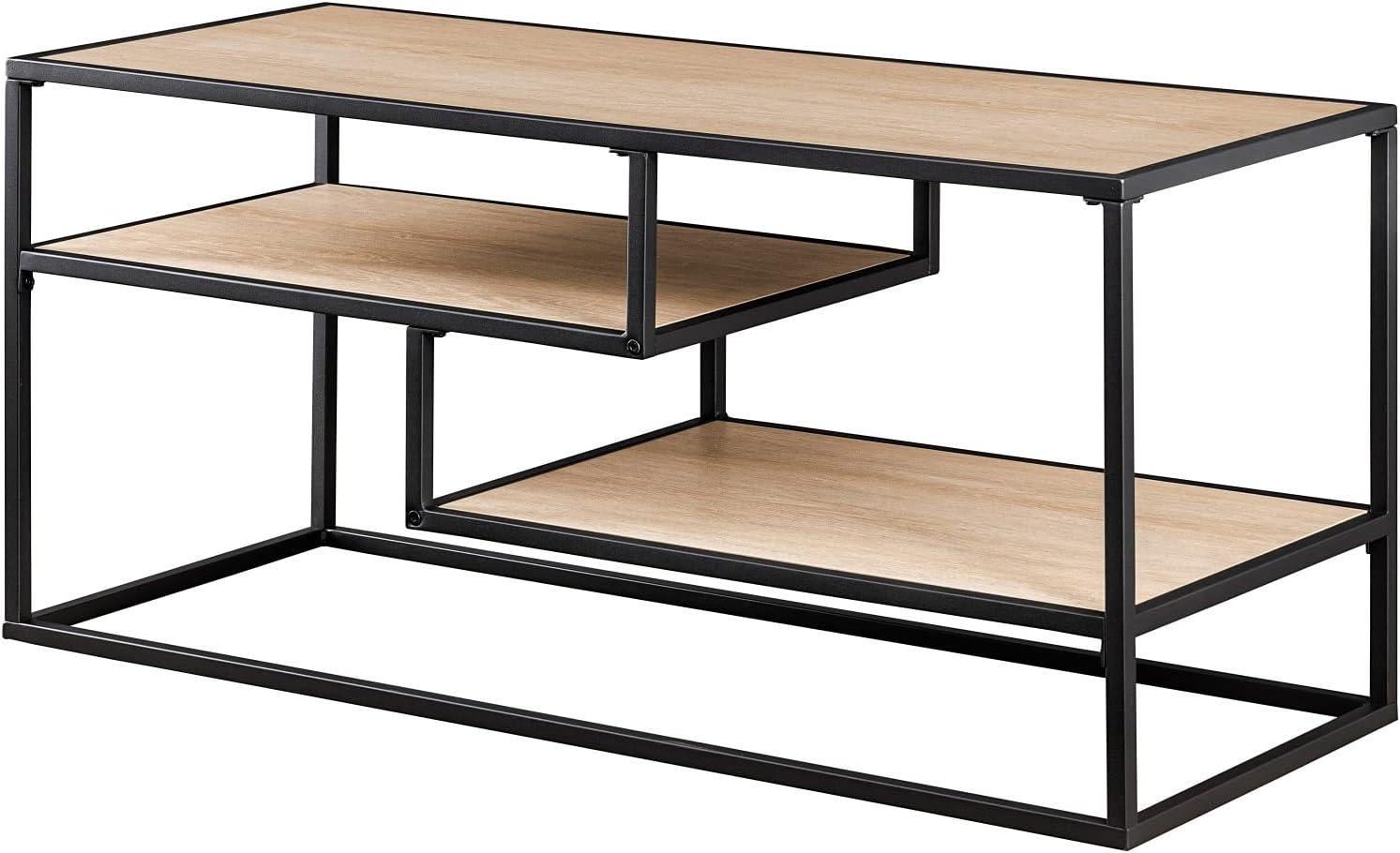 image:imageWalker Edison Finley Contemporary Floating Shelf Stand for TVs up to 43 Inches 40 Inch Coastal Oak