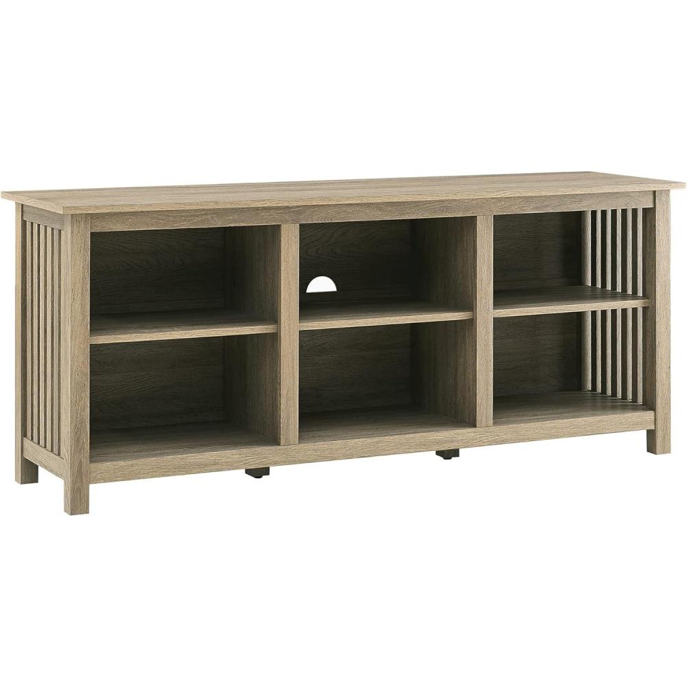 image:imageWalker Edison Prado MissionStyle SlatSide TV Stand for TVs up to 65 Inches 58 Inch Driftwood