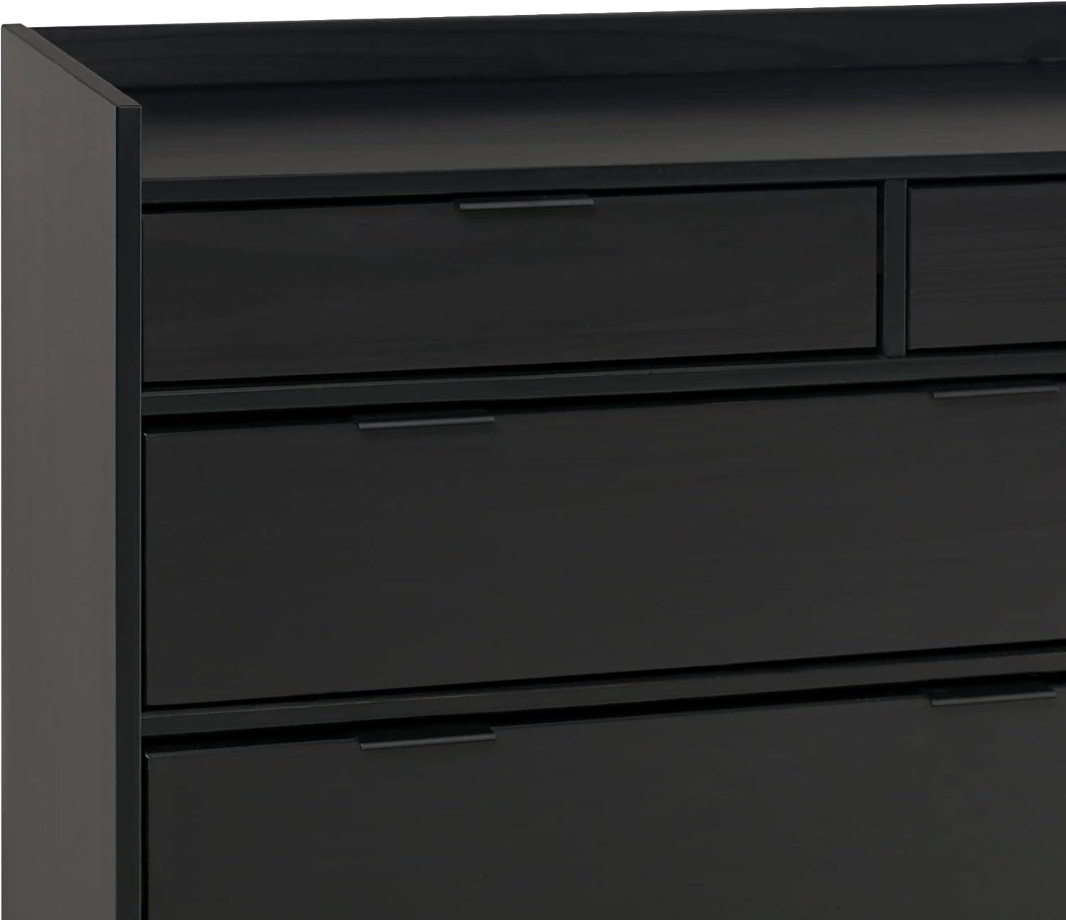image:imageWalker Edison Blythe MidCentury Modern TrayTop Solid Wood 9Drawer Dresser 60 Inch WhiteBlack