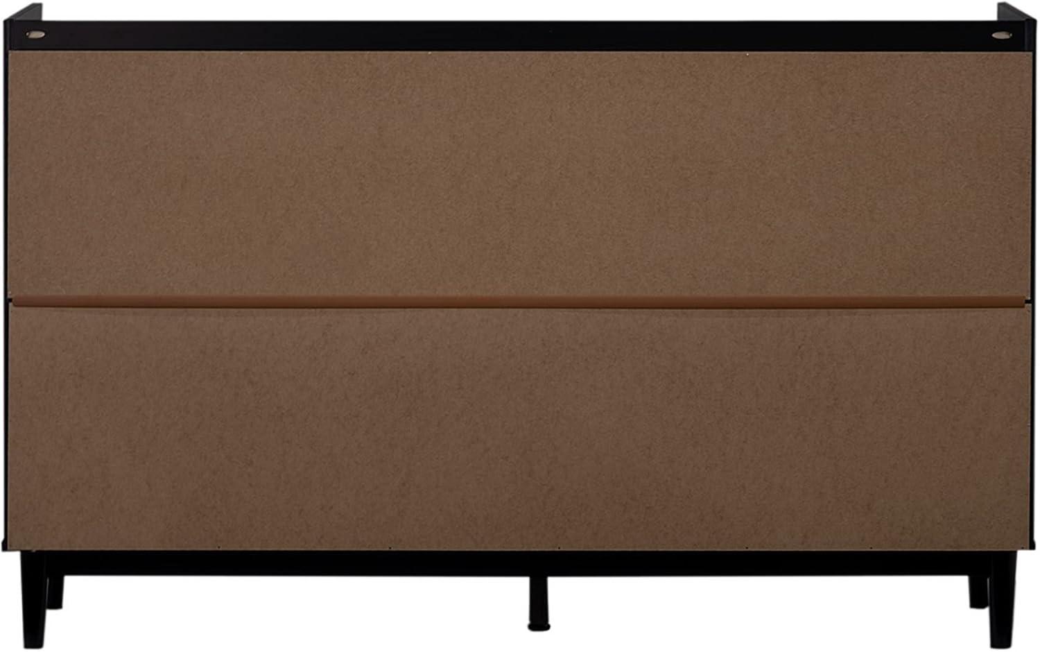 image:imageWalker Edison Blythe MidCentury Modern TrayTop Solid Wood 9Drawer Dresser 60 Inch WhiteBlack