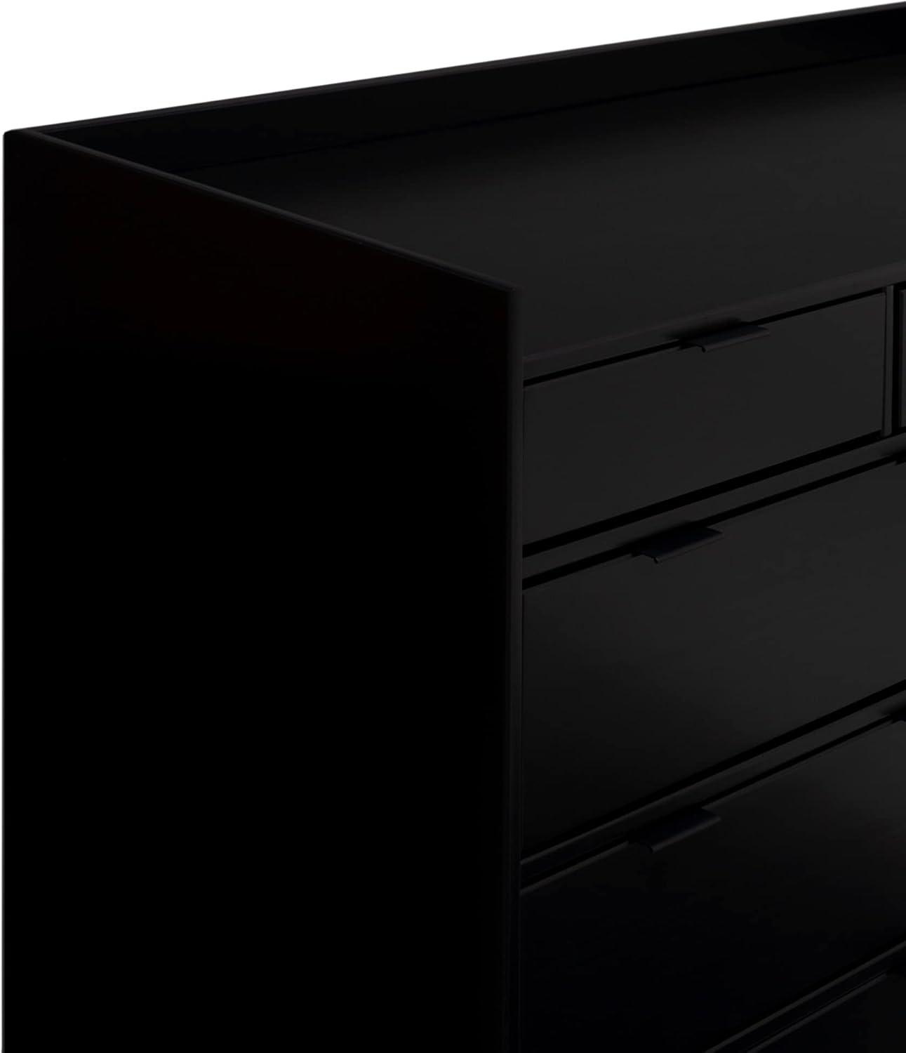 image:imageWalker Edison Blythe MidCentury Modern TrayTop Solid Wood 9Drawer Dresser 60 Inch WhiteBlack