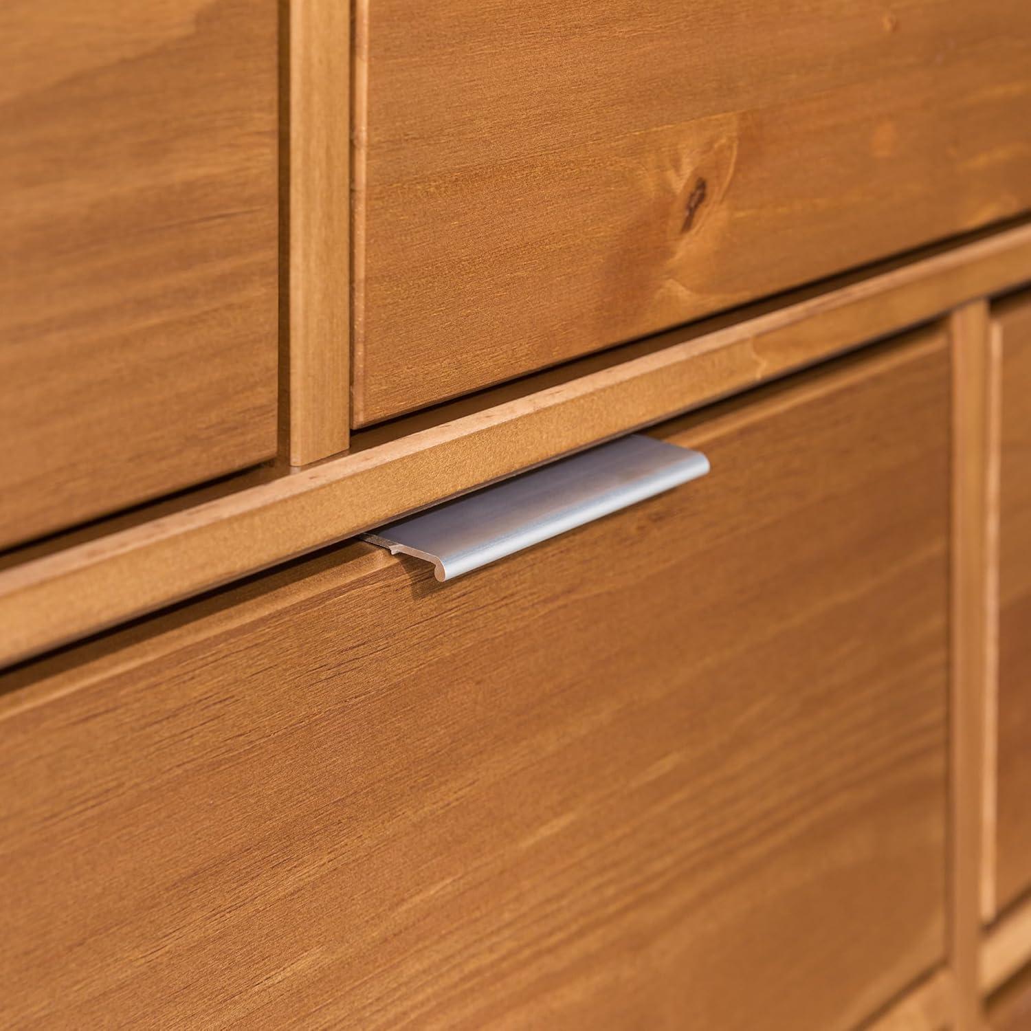 image:imageWalker Edison Blythe MidCentury Modern TrayTop Solid Wood 9Drawer Dresser 60 Inch WhiteCaramel
