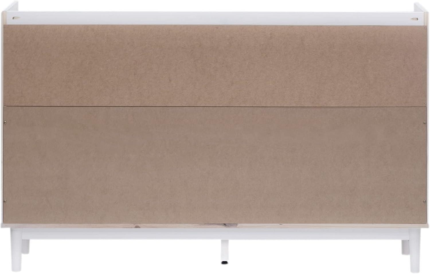 image:imageWalker Edison Blythe MidCentury Modern TrayTop Solid Wood 9Drawer Dresser 60 Inch WhiteWhite