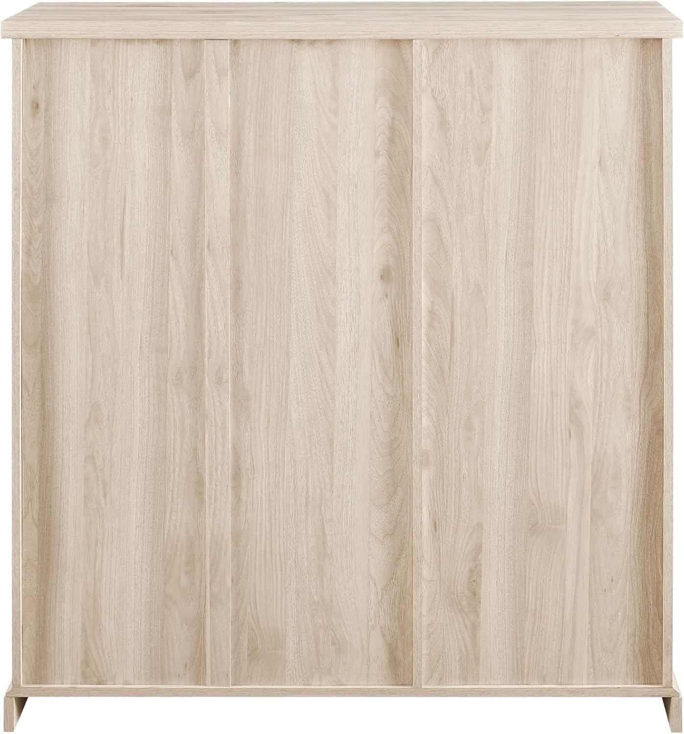image:imageWalker Edison Coronado Coastal Style 4 Drawer Grooved Door Storage Chest 45 Inch Dark WalnutBirch