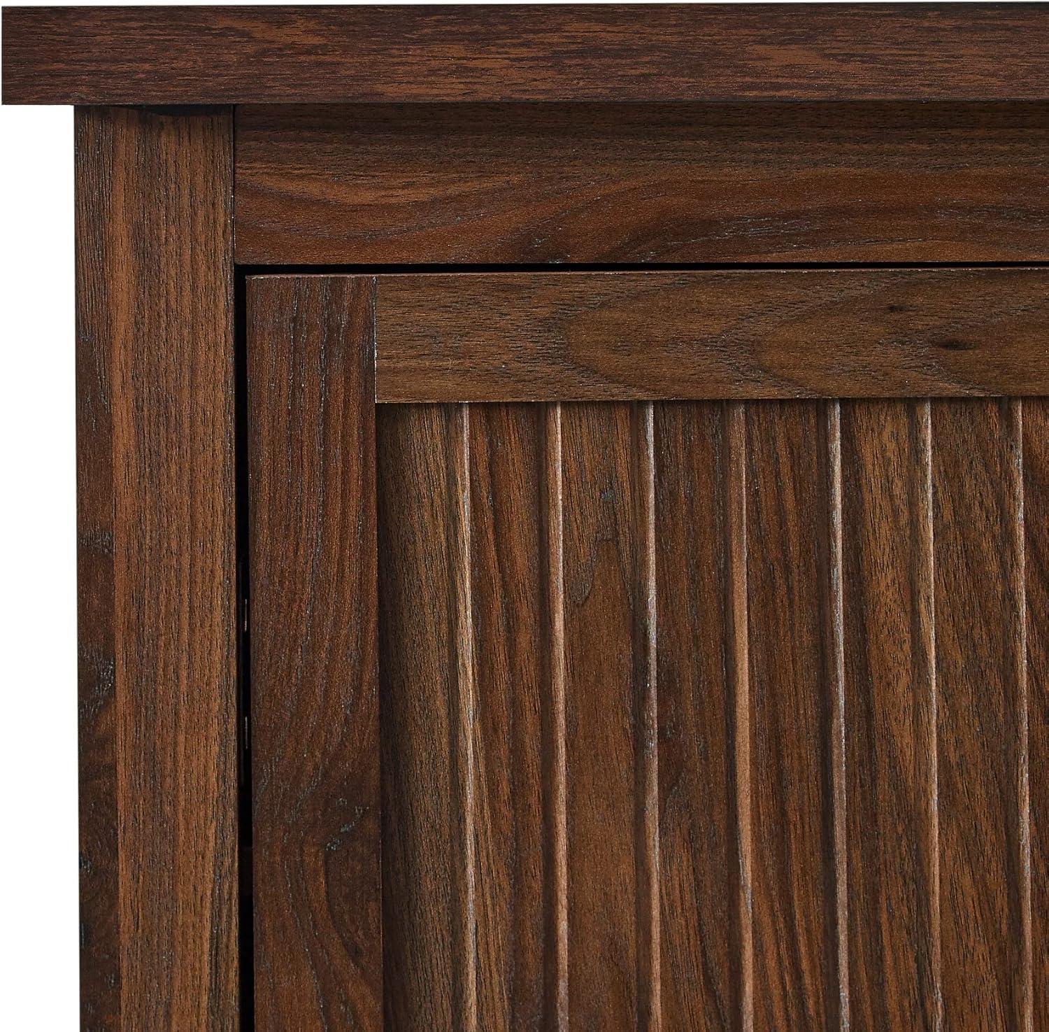 image:imageWalker Edison Coronado Coastal Style 4 Drawer Grooved Door Storage Chest 45 Inch Dark WalnutDark Walnut